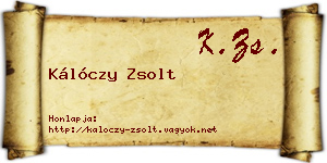 Kálóczy Zsolt névjegykártya